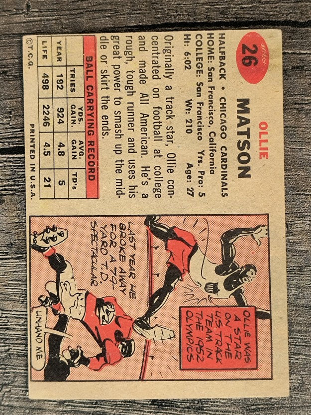 1957 Topps #26 Ollie Matson (VG)