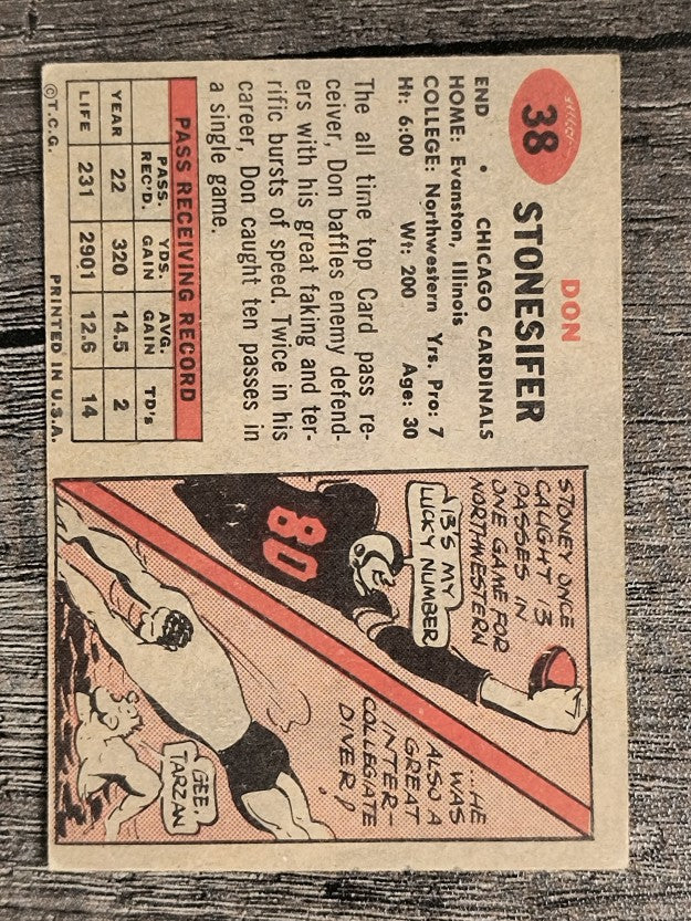 1957 Topps #38 Don Stonesifer (VGEX)