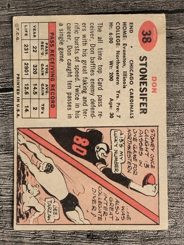 1957 Topps #38 Don Stonesifer (VGEX)