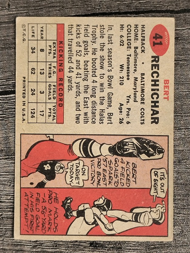 1957 Topps #41 Bert Rechichar (VGEX)