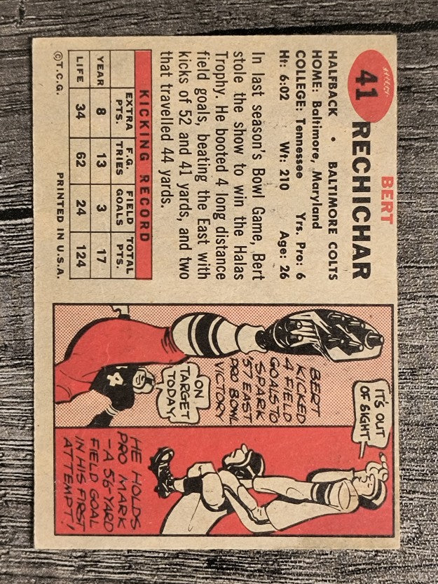 1957 Topps #41 Bert Rechichar (EX)