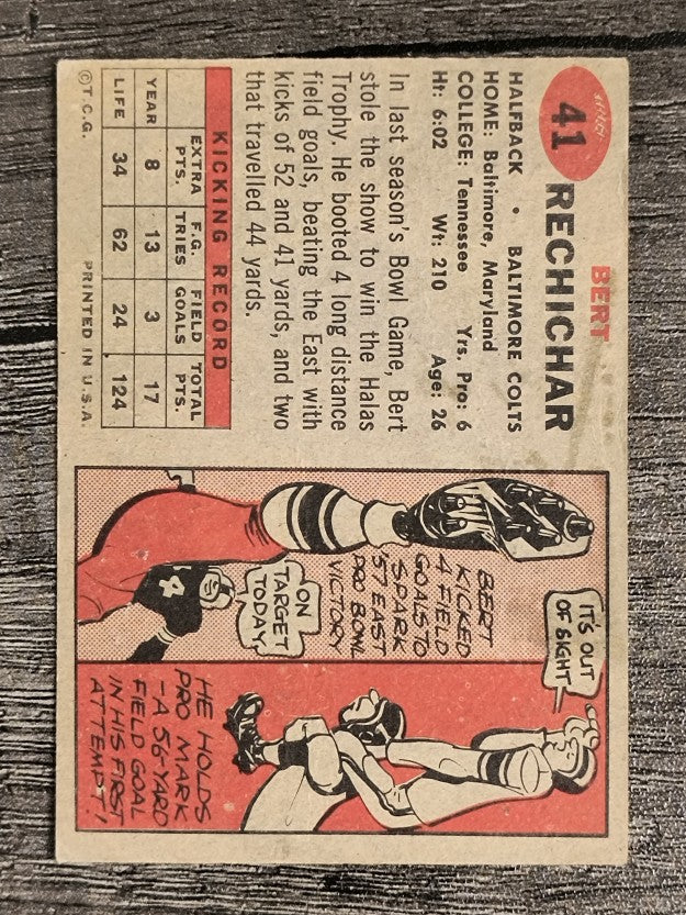 1957 Topps #41 Bert Rechichar (EX)