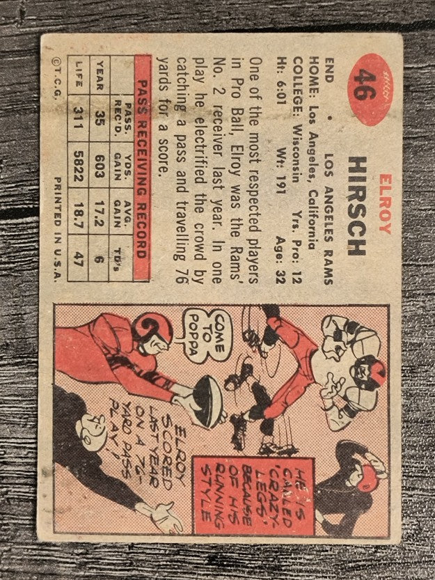 1957 Topps #46 Elroy Hirsch (VG)