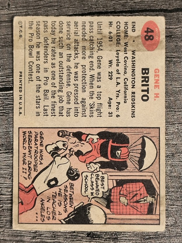 1957 Topps #48 Gene Brito (VG)