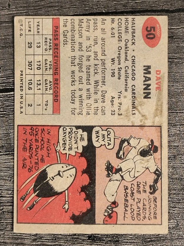1957 Topps #50 Dave Mann (VGEX)
