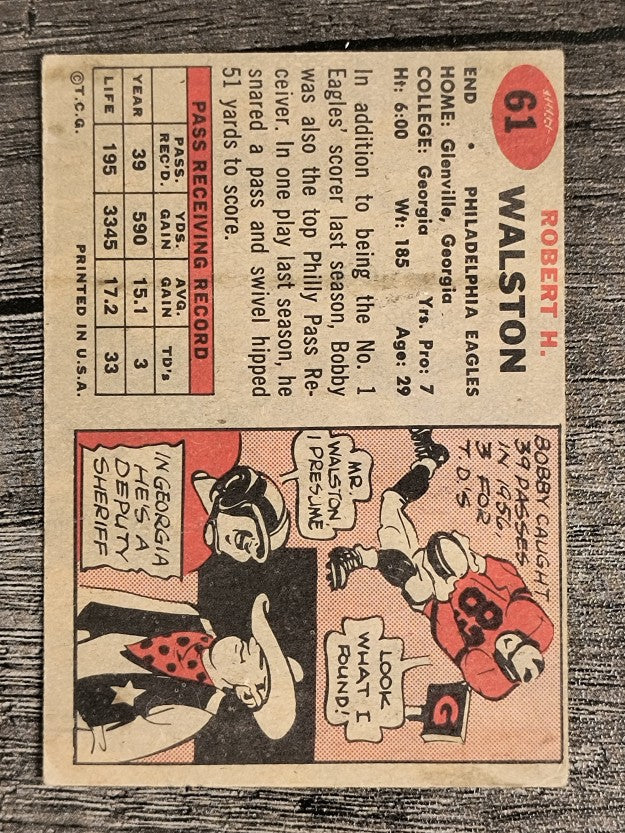 1957 Topps #61 Bobby Walston (VGEX)