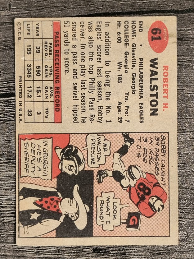 1957 Topps #61 Bobby Walston (VGEX)