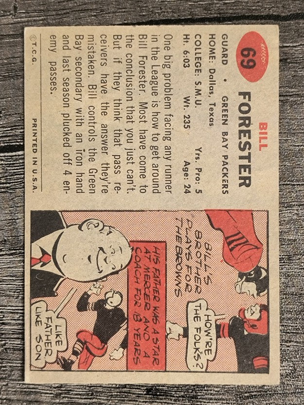 1957 Topps #69 Bill Forester (EX)