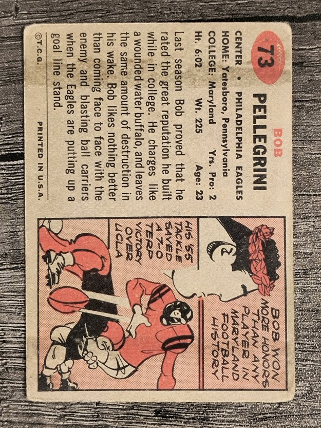 1957 Topps #73 Bob Pellegrini (GOOD)