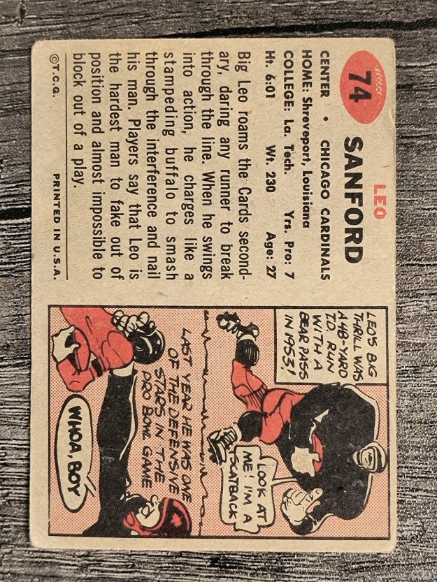 1957 Topps #74 Leo Sanford (VG)