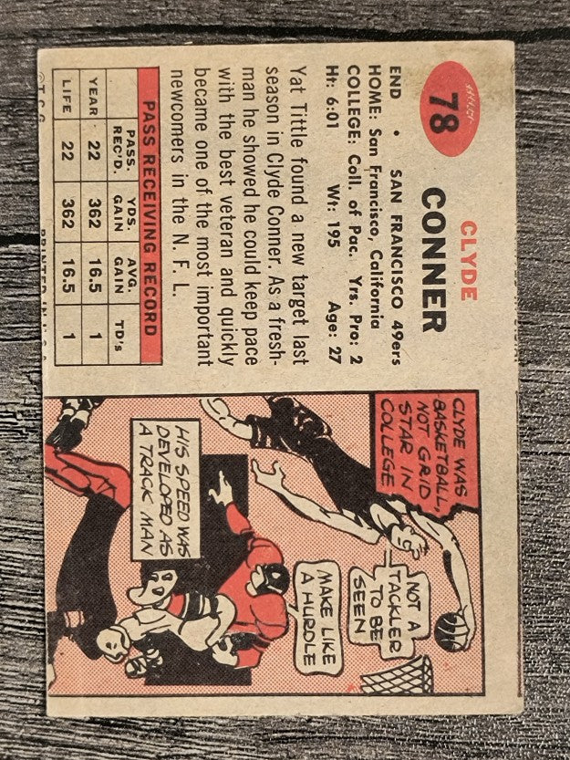 1957 Topps #78 Clyde Conner RC (VG)