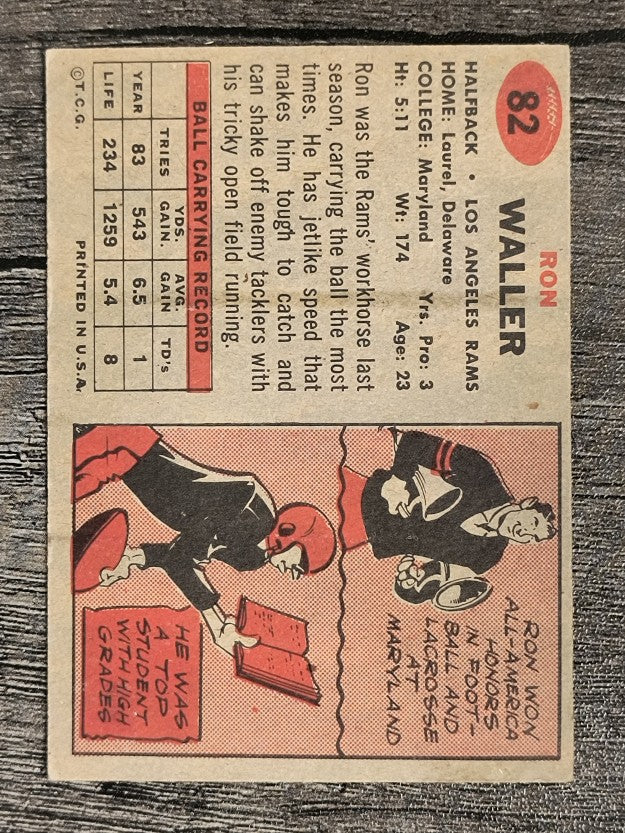 1957 Topps #82 Ron Waller (VGEX)