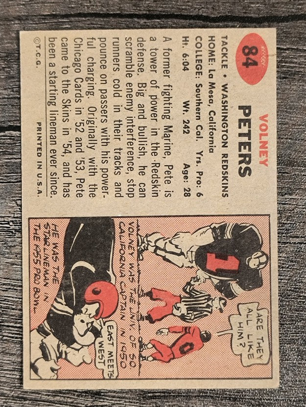 1957 Topps #84 Volney Peters (EX)