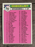 1979 Topps #121 Checklist 1-121 (NM)