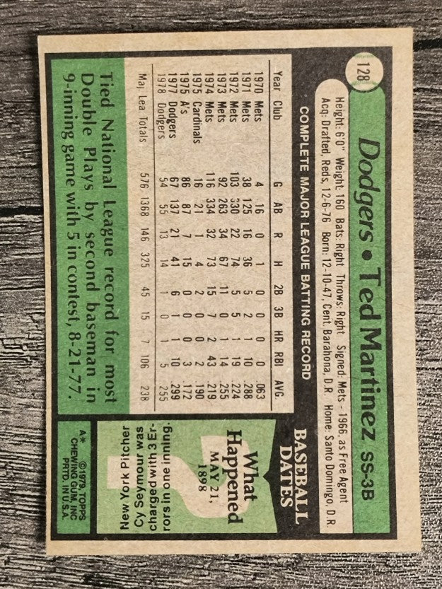 1979 Topps #128 Ted Martinez (EX)