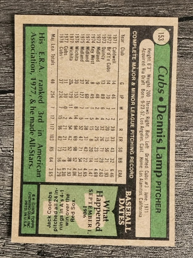 1979 Topps #153 Dennis Lamp (NM)