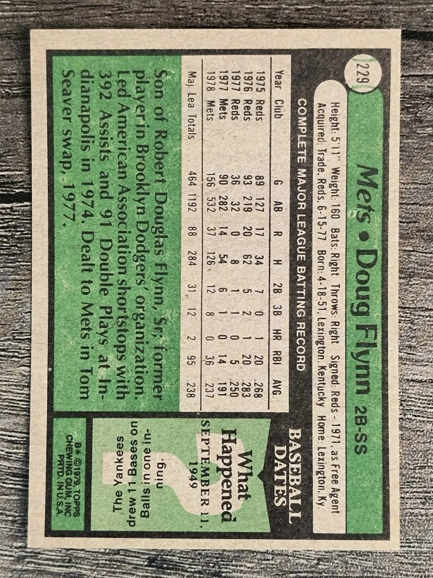 1979 Topps #229 Doug Flynn (NM)