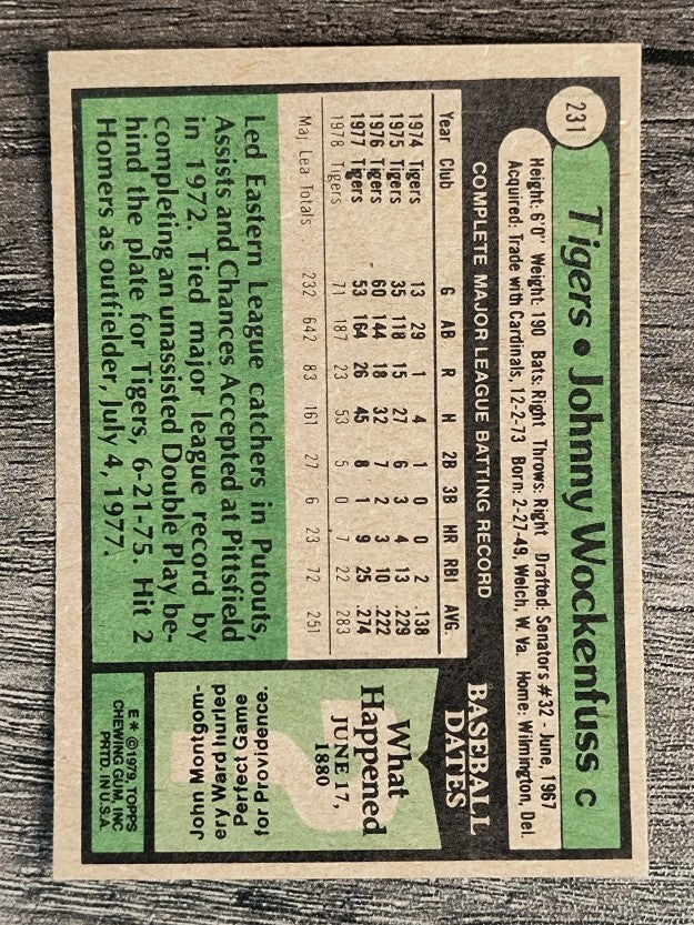 1979 Topps #231 John Wockenfuss (NM)