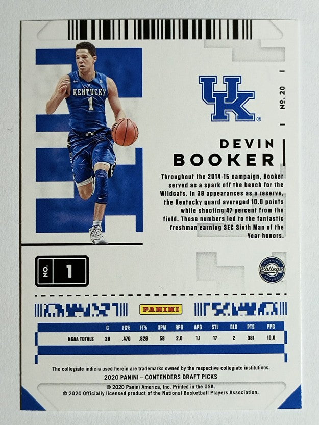 2020-21 Panini Contenders Draft Picks #20 Devin Booker