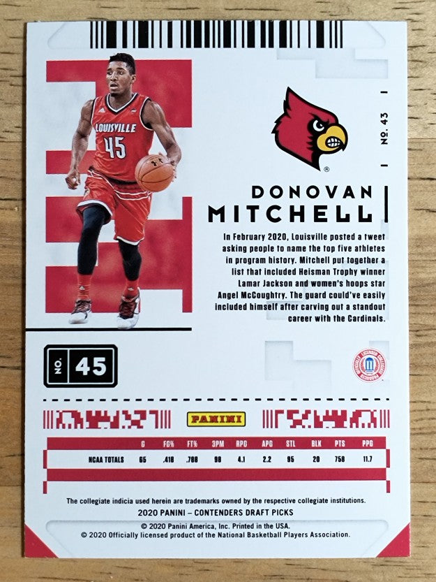2020-21 Panini Contenders Draft Picks #43 Donovan Mitchell