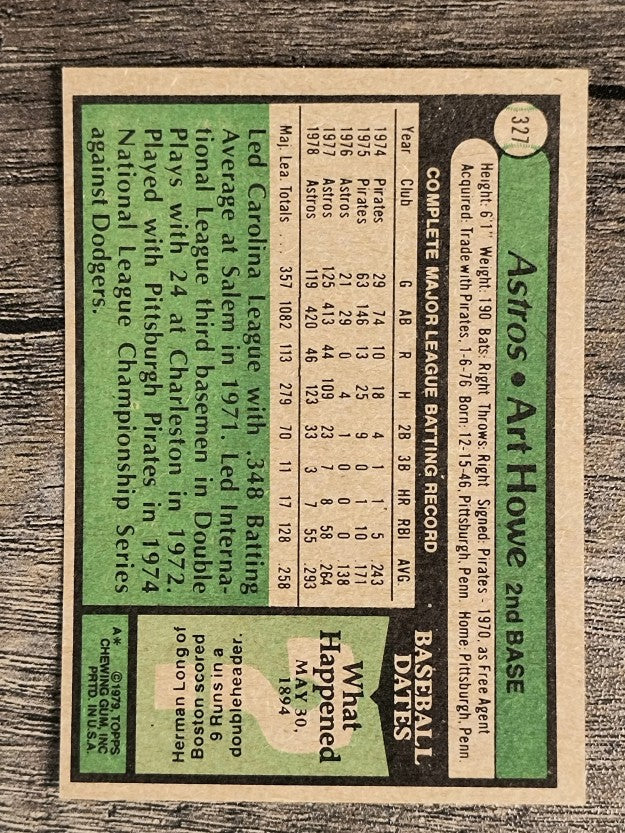 1979 Topps #327 Art Howe (EX)