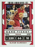 2020-21 Contenders Draft Picks Variations Game Ticket Red #49 DeMar DeRozan