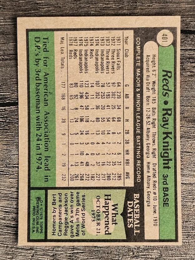 1979 Topps #401 Ray Knight (EXMT)