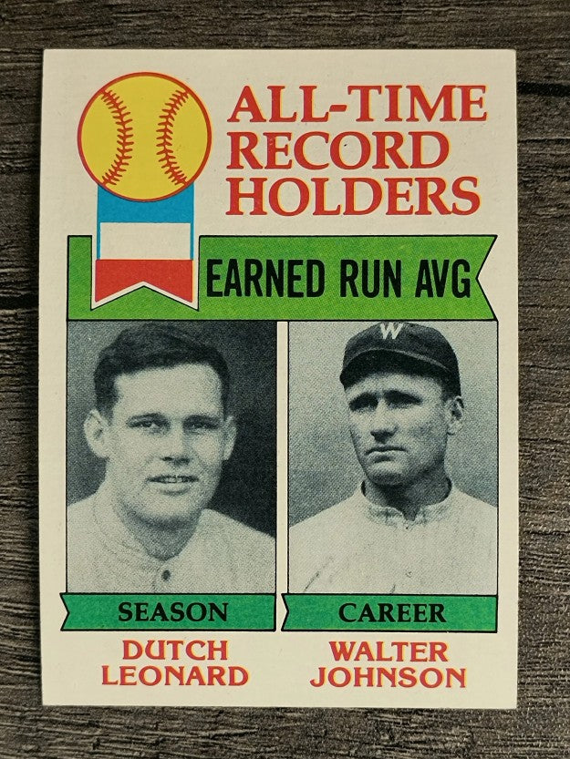 1979 Topps #418 Dutch Leonard ATL/Walter Johnson (NMMT)