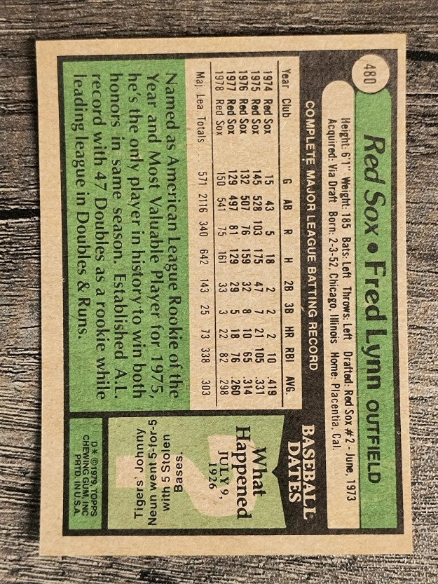 1979 Topps #480 Fred Lynn (VG)