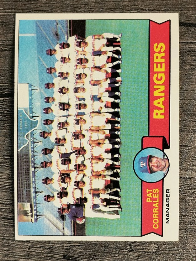 1979 Topps #499 Texas Rangers CL/Pat Corrales MG (EXMT)