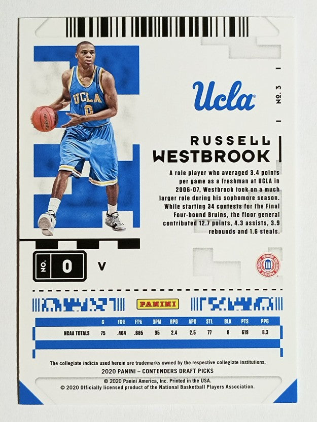 2020-21 Panini Contenders Draft Picks Variations #3 Russell Westbrook