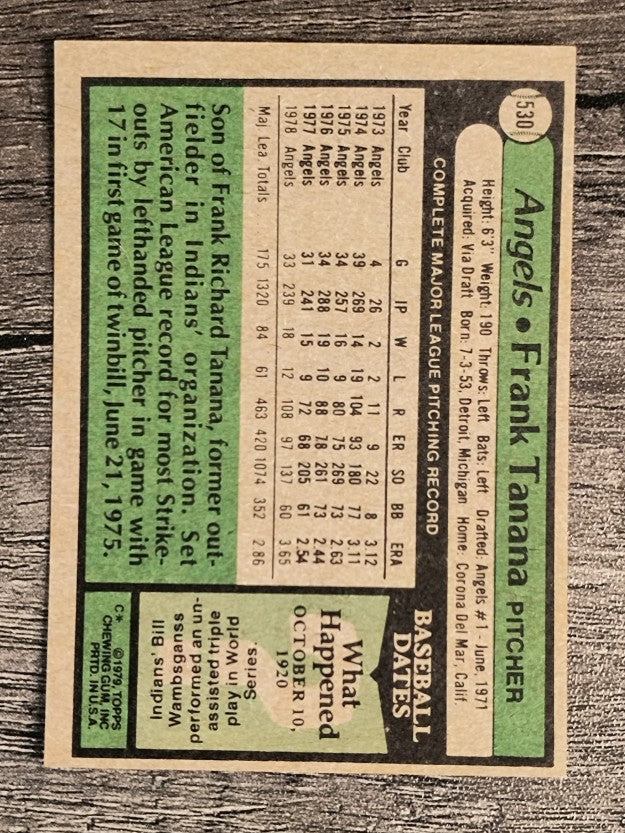 1979 Topps #530 Frank Tanana (EXMT)