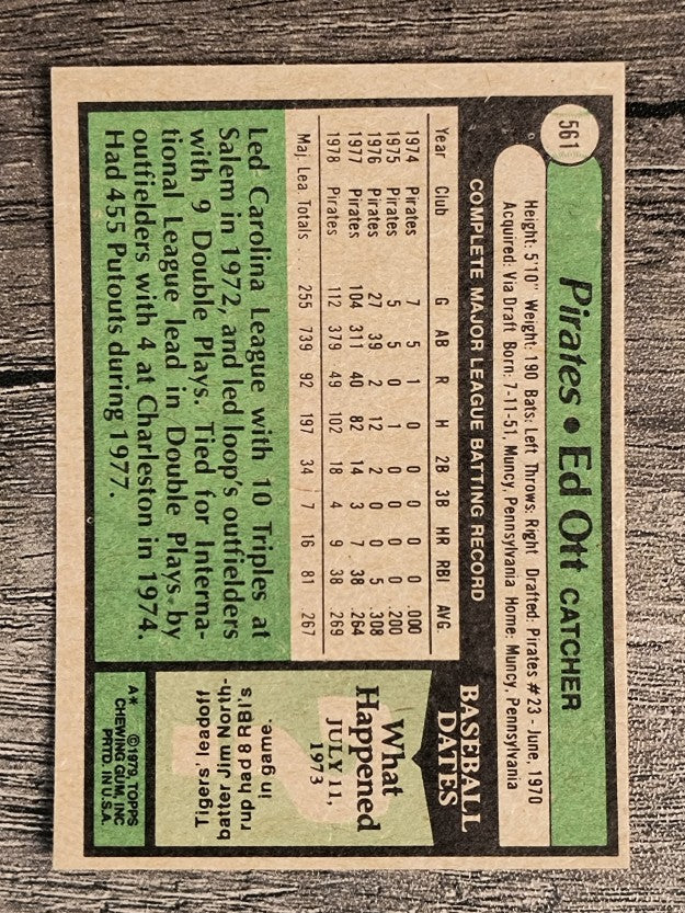 1979 Topps #561 Ed Ott (NM)