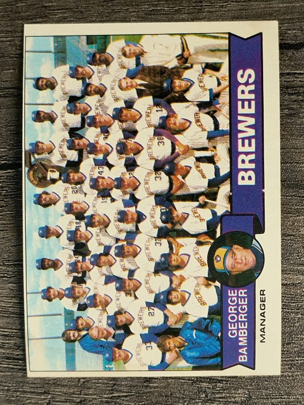 1979 Topps #577 Milwaukee Brewers CL/George Bamberger MG (EX)