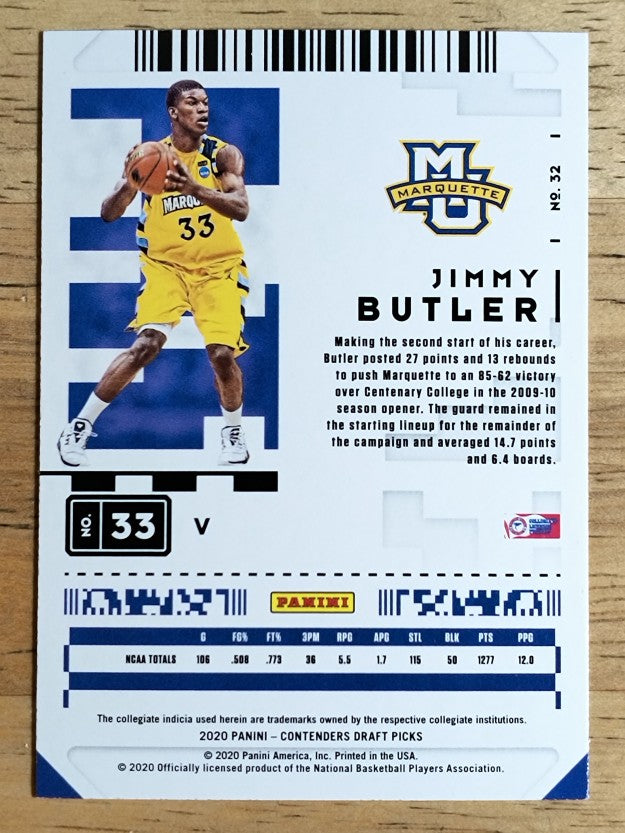 2020-21 Panini Contenders Draft Picks Variations #32 Jimmy Butler