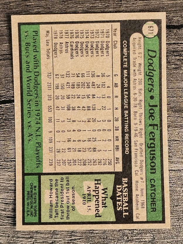 1979 Topps #671 Joe Ferguson (NM)