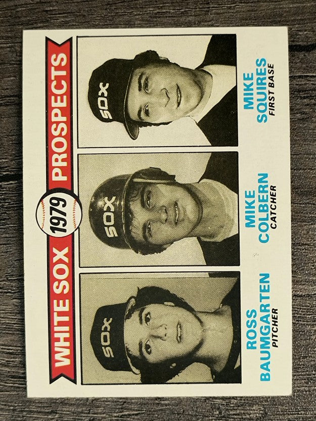 1979 Topps #704 Ross Baumgarten RC/Mike Colbern RC/Mike Squires RC (EXMT)