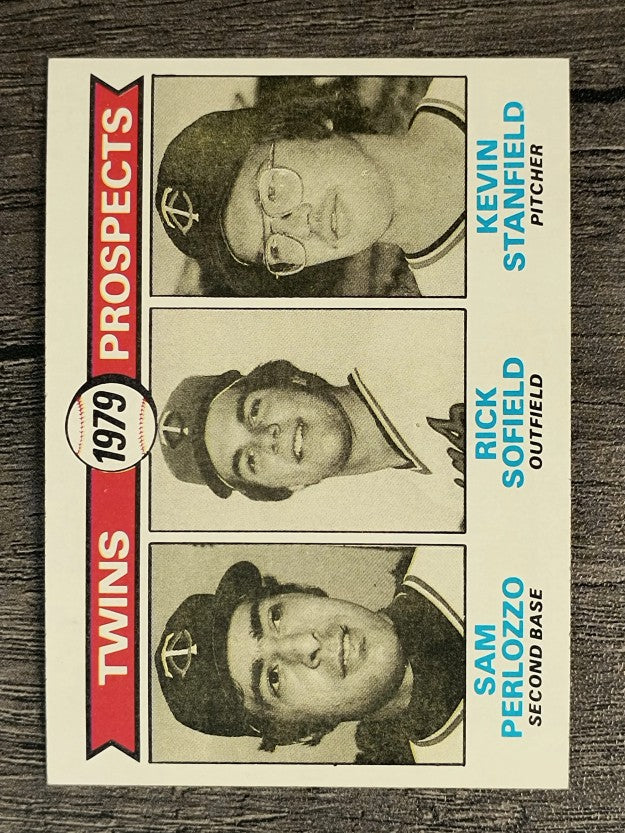 1979 Topps #709 Sam Perlozzo/Rick Sofield RC/Kevin Stanfield RC (EX)