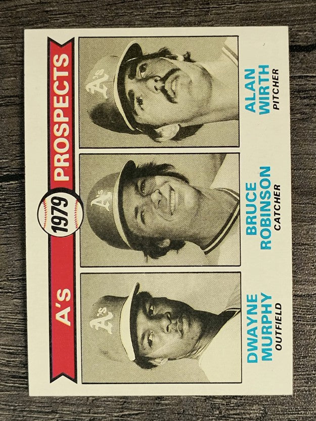 1979 Topps #711 Dwayne Murphy RC/Bruce Robinson RC/Alan Wirth RC (NMMT)