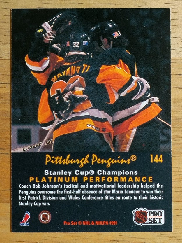 1991-92 Pro Set Platinum #144 Pittsburgh Penguins
