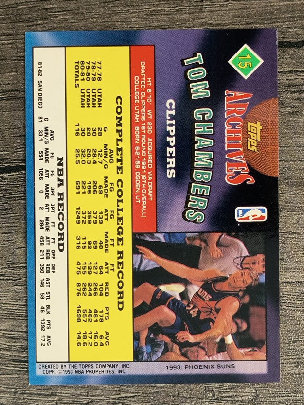 1992-93 Topps Archives #15 Tom Chambers