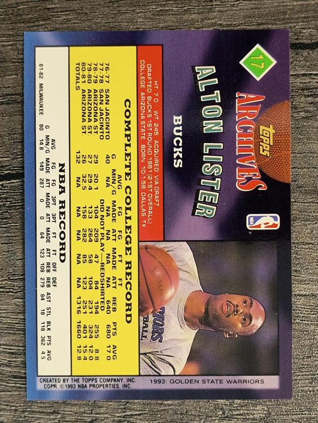 1992-93 Topps Archives #17 Alton Lister