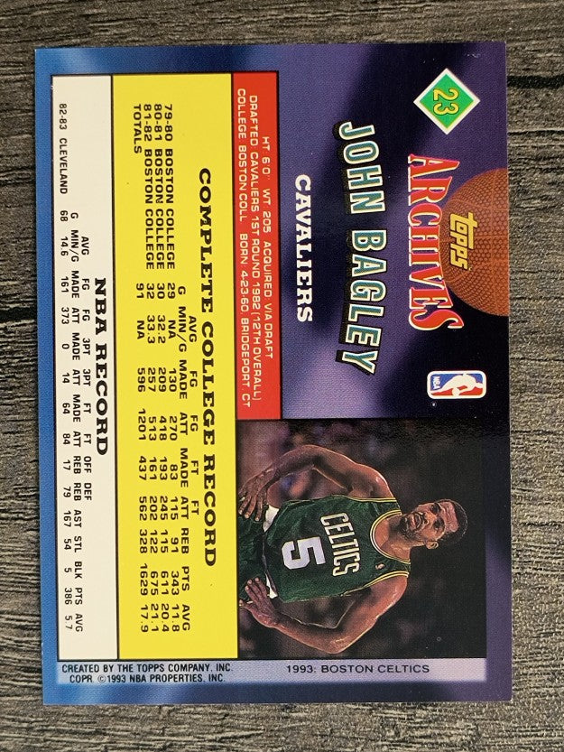 1992-93 Topps Archives #23 John Bagley