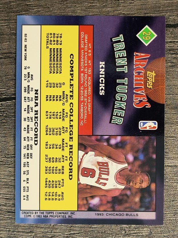 1992-93 Topps Archives #29 Trent Tucker