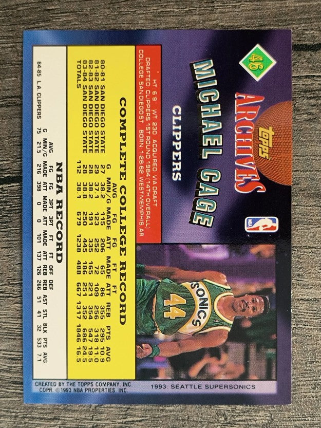 1992-93 Topps Archives #46 Michael Cage