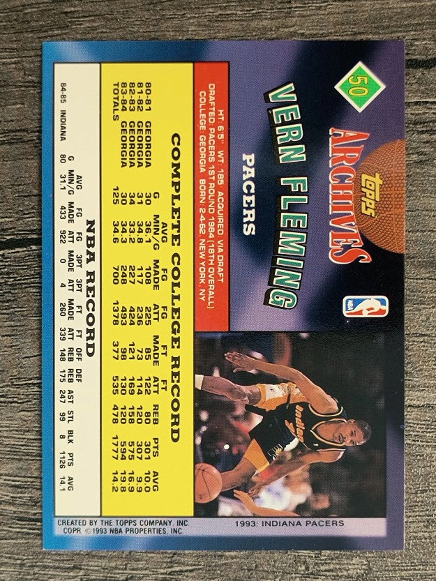1992-93 Topps Archives #50 Vern Fleming