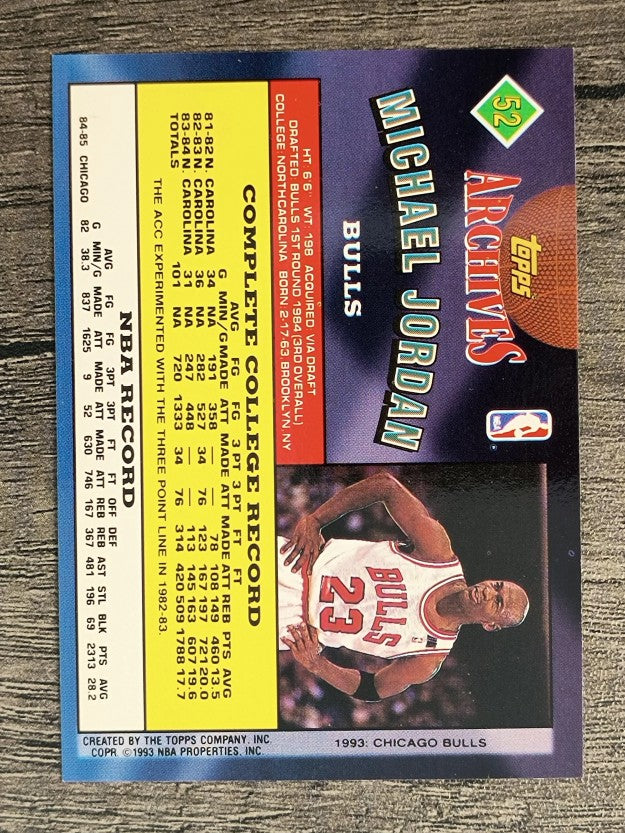 1992-93 Topps Archives #52 Michael Jordan