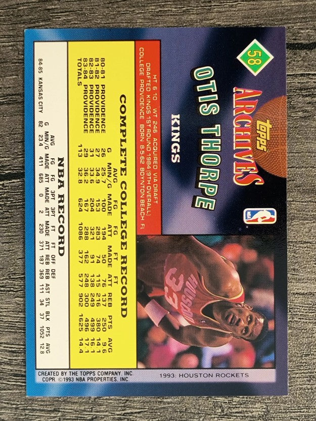 1992-93 Topps Archives #58 Otis Thorpe