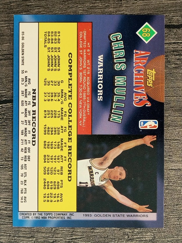 1992-93 Topps Archives #68 Chris Mullin