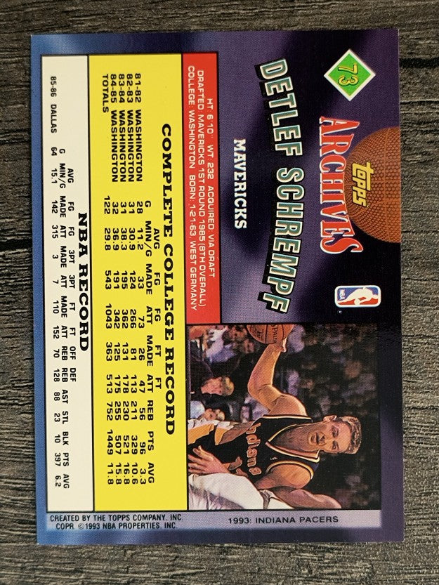 1992-93 Topps Archives #73 Detlef Schrempf